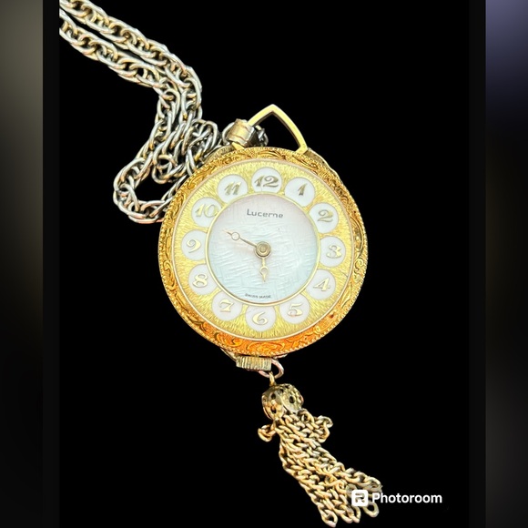 Vintage ART Arthur Pepper Oriental Asian Porcelain Portrait pendant clock - Picture 4 of 6